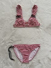 NEU + UNGETRAGEN! Bikini GUESS Rot Weiß Gold 38 M