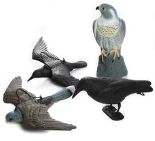 Taubenschreck Vogelscheuche Taubenabwehr Vogelabwehr Falke Krähe Rabe Taube