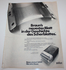 Werbung Braun sixtant 6007 frühe 70er Jahre Braun 3-200 #1.32