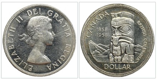 Kanada dollar 1958 british - dollar,