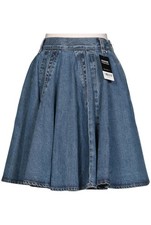 Azzedine Alaia Rock Damen Damenrock Gr. EU 36 Baumwolle Blau #e773hsn