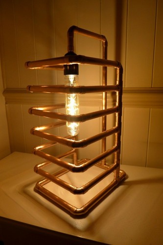 Kupfer tischlampe design - kupfer,