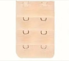 BH - Verlängerung 2 Haken in 3 Reihen BH - Erweiterung Extender Verschluss beige