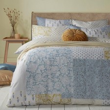 Laura Ashley Laurissa Patchwork Bettbezug Set Blau Multi