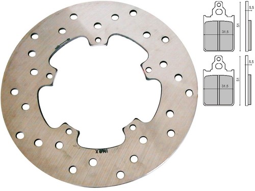 Bremsscheibe vorne belagsatz - bremsscheibe,
