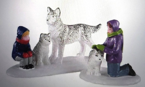 Lemax 02941 future sled dogs - lemax,