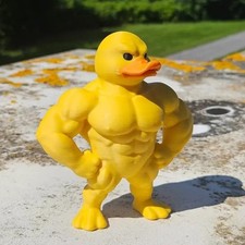 Lustige muskel ente figur deko - lustige,