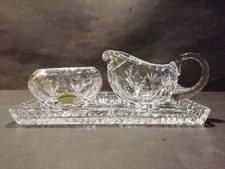 Zucker-und Milch-Set auf Tablett (3tlg.)24% Bleikristall Dekor Bamberg Nachtmann