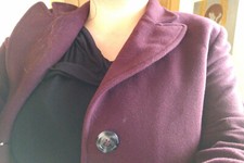 C/S Outdoors Wintermantel aus Schurwolle weinrot violett Gr. 42-44