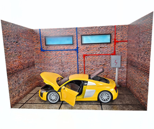 Modellauto backsteingarage - modellauto,