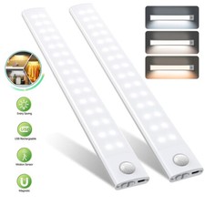 LED Unterbauleuchte Akku Schranklicht Dimmbar Schranklampe mit Bewegungsmelder