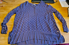 Bluse Tunika Cecil Blau Weiß Tupfen Gr. XL Viskose