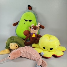 Plüschtiere Set - 5 Stück, Früchte & Tiere Konvolut