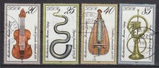 DDR 2445-2448: Musikinstrumente, gestempelt Poststempel