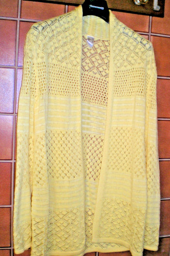 Ajour strickjacke langer - strickjacke, in