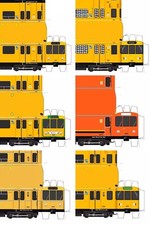 Bastelbögen Berliner U-Bahn BR A3L69/71 A3L82 als Kartonmodell Papiermodell