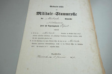 Mörbach Thüringen 1876 Militär Stammrolle Heimatbeleg Wehrpflicht Nordhausen