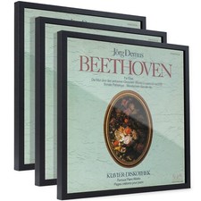 draadwerk® Vinyl Rahmen 3er Set – LP Wandhalter aus Holz, schwarz & dekorativ