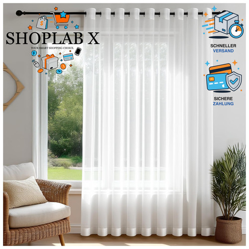 Voile gardinen transparent - voile-gardinen,