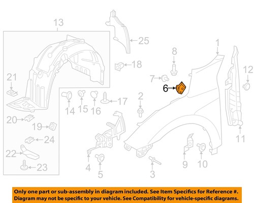 Honda oem civic fender - honda,