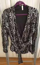 Festliche Bluse schwarz Jacke