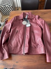 GIORGIO BRATO Klassische Premium Lederjacke - Bordeaux  Gr 46 / S, NEU!