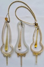 3St seltener alter Muranoglas Kronleuchterbehang ca. 15cm