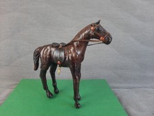 Vintage Pferdefigur aus Leder,
