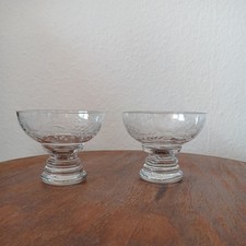Champangergläser 20er Glas fein geschliffen Weintraube Und Blätter Vintage