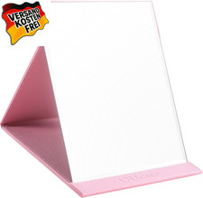 Ducare Reisespiegel Make up Spiegel Klappspiegel Mit Pu-Leder Hülle Kompakter Su