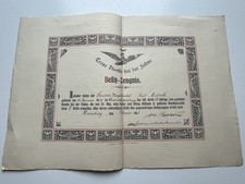 Schmuck-Urkunde, Besitzzeugnis treue Dienste bei der Fahne DA 2. Klasse