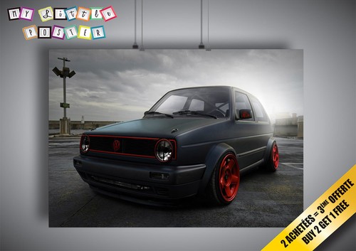 Plakat volkswagen golf mk2 - volkswagen,