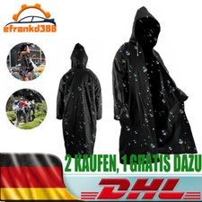 Regenjacke Wasserdicht Lang Atmungsaktiv Faltbar Wiederverwendbar für Wandern DE