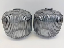 Glasvase 2er Set gerilltes