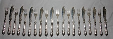 Antik Besteck Fischbesteck 20 tlg. Bruckmann 800 Silber Rokoko Stil 1500 Gr.