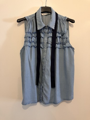 Zara sommer denim hemd - zara,, denim-hemd