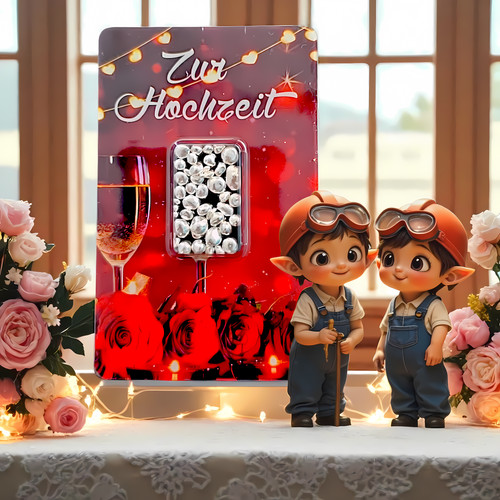 Geschenkkarte zur hochzeit - "zur, hochzeit"