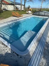 Gfk Schwimmbecken 7,25x3,70x1,50 Swimming Pool Zubehör Einbaubecken
