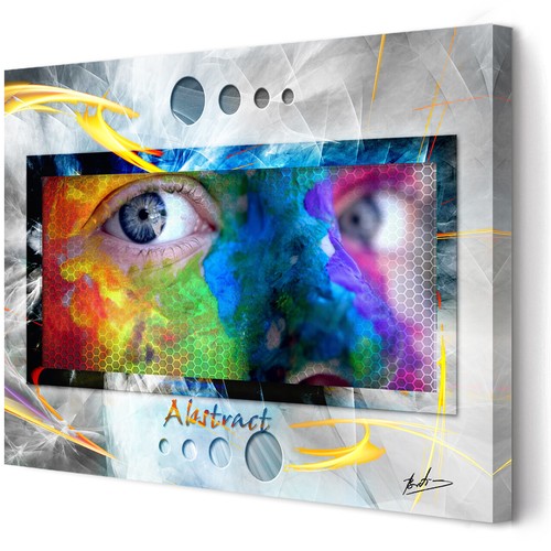 Leinwand bild augen abstrakt - leinwand,