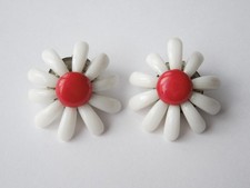 Vintage Ohrringe Ohrclips Glas