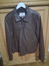 Serge Pariente Herren Lederjacke Mocca Braun Gr. XL - Wie Neu KAPUZE Hoodie