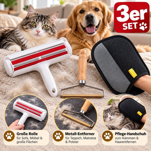 Tierhaarentferner set teilig - tierhaarentferner,