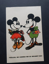 Orig.  Disney, Micky Maus Postkarte "Fräulein, Sie kommen mir bekannt vor! 1931