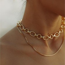 Damen Kette Gold vergoldet 24