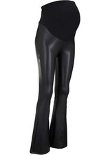 Umstandsleggings aus Lederimitat  Gr. 40/42 Schwarz Damenhose Pants Leggins Neu*