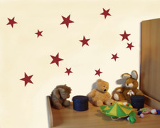 Wandsticker Sterne Set 'gefüllt' 25 Farben Bogenmaß 15x20cm Wandtattoo Stern 