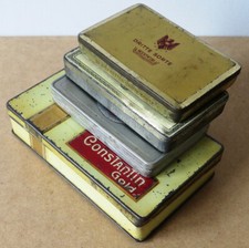 MURATTI ~ HAUS NEUERBURG ~ DRITTE SORTE ~ CONSTANTIN 4 St. Zigarettendosen ANTIK