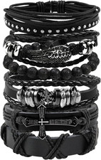 Punk Lederarmband Herren