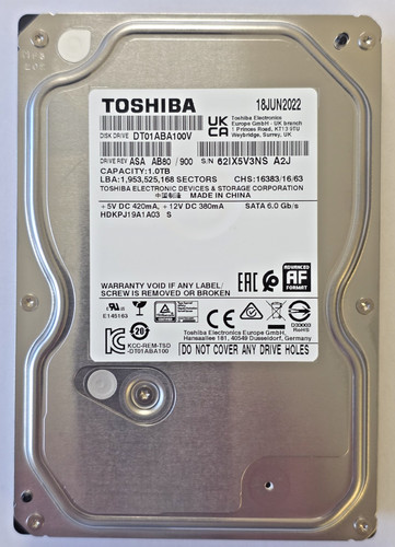 Toshiba 1tb dt01aba100v - 1tb, 3,5"