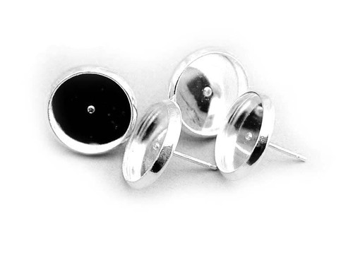 Ohrstecker silberfarben - 8,